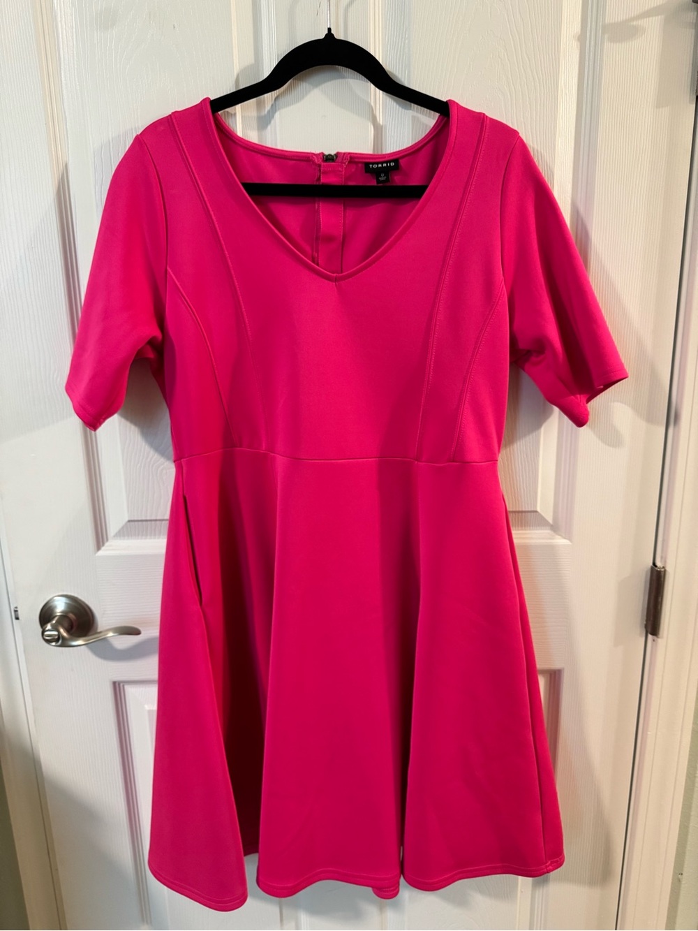 torrid Hot Pink Fit & Flare Mini Dress